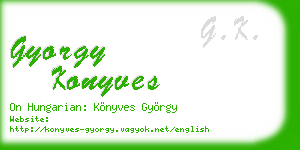 gyorgy konyves business card