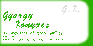 gyorgy konyves business card